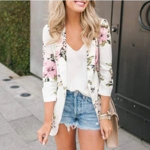 💐 Philosophy 💐 Republic Clothing Floral Print Blazer   NWT